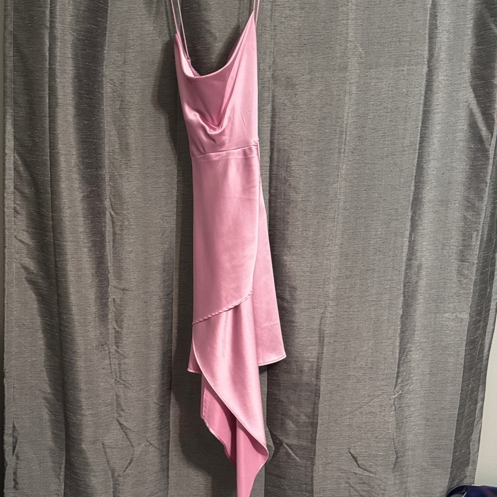 Chic Asymmetrical Pink Women's Dress